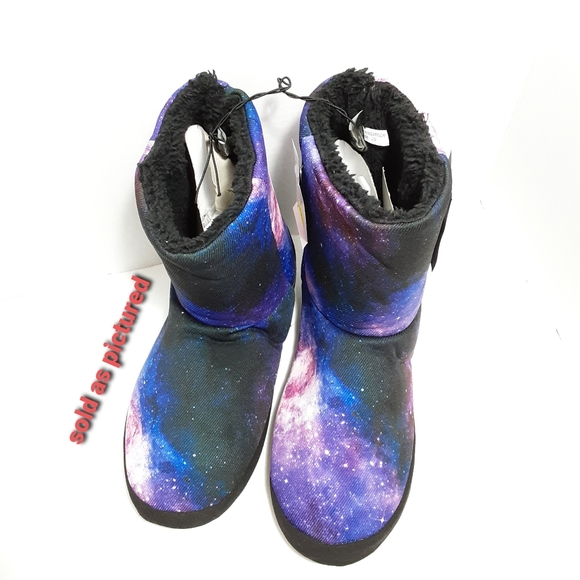 Galaxy Print Slipper Boots NWT - Picture 5 of 6